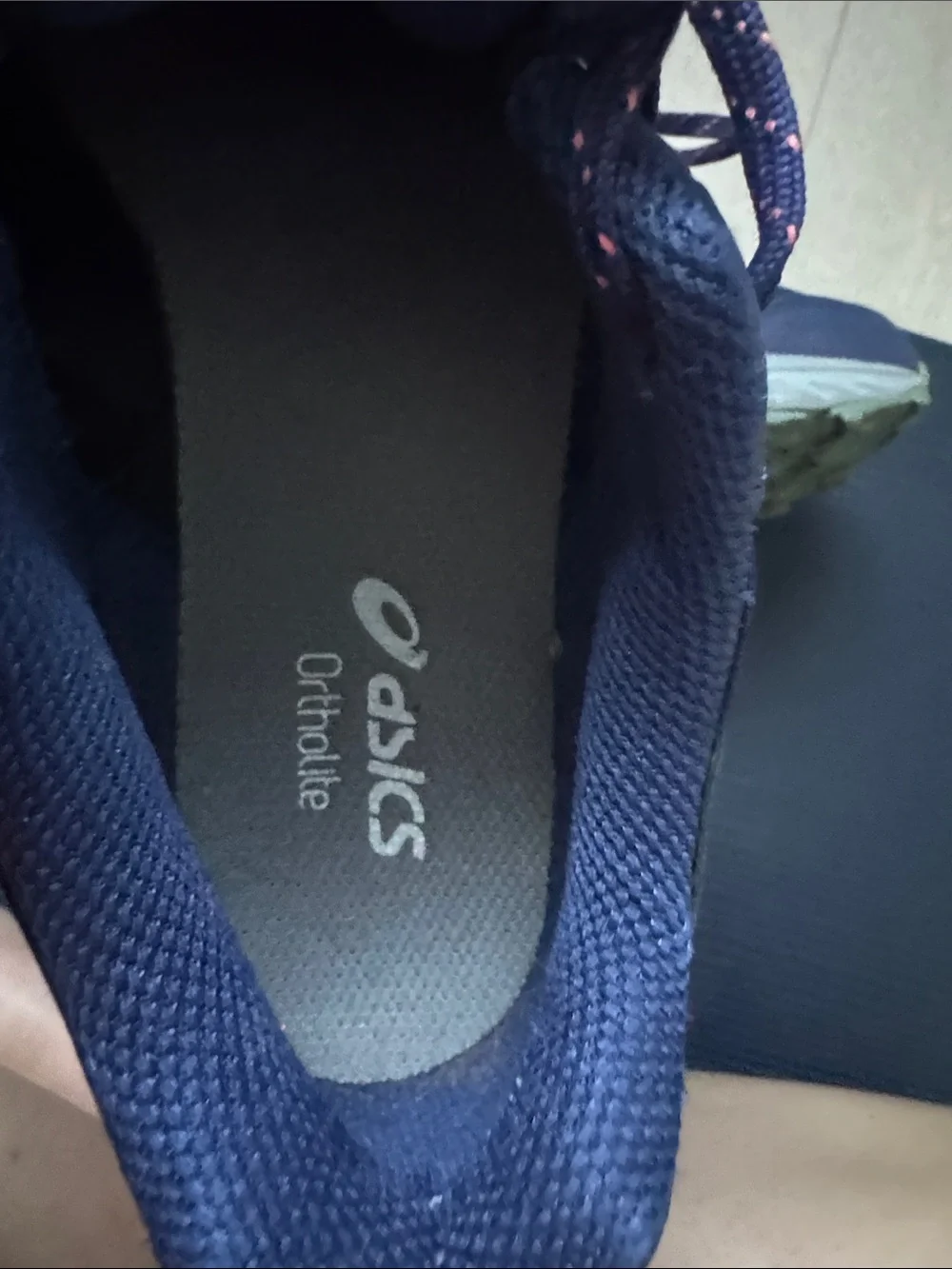 Asics Navy Sneakers with Coral Accents - Picture 9 of 10